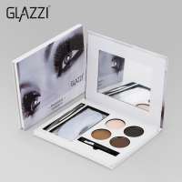 GZ8140018 Custom Waterproof Long Lasting 4 Color Makeup Eyebrow Powder with Eyebrow Brush